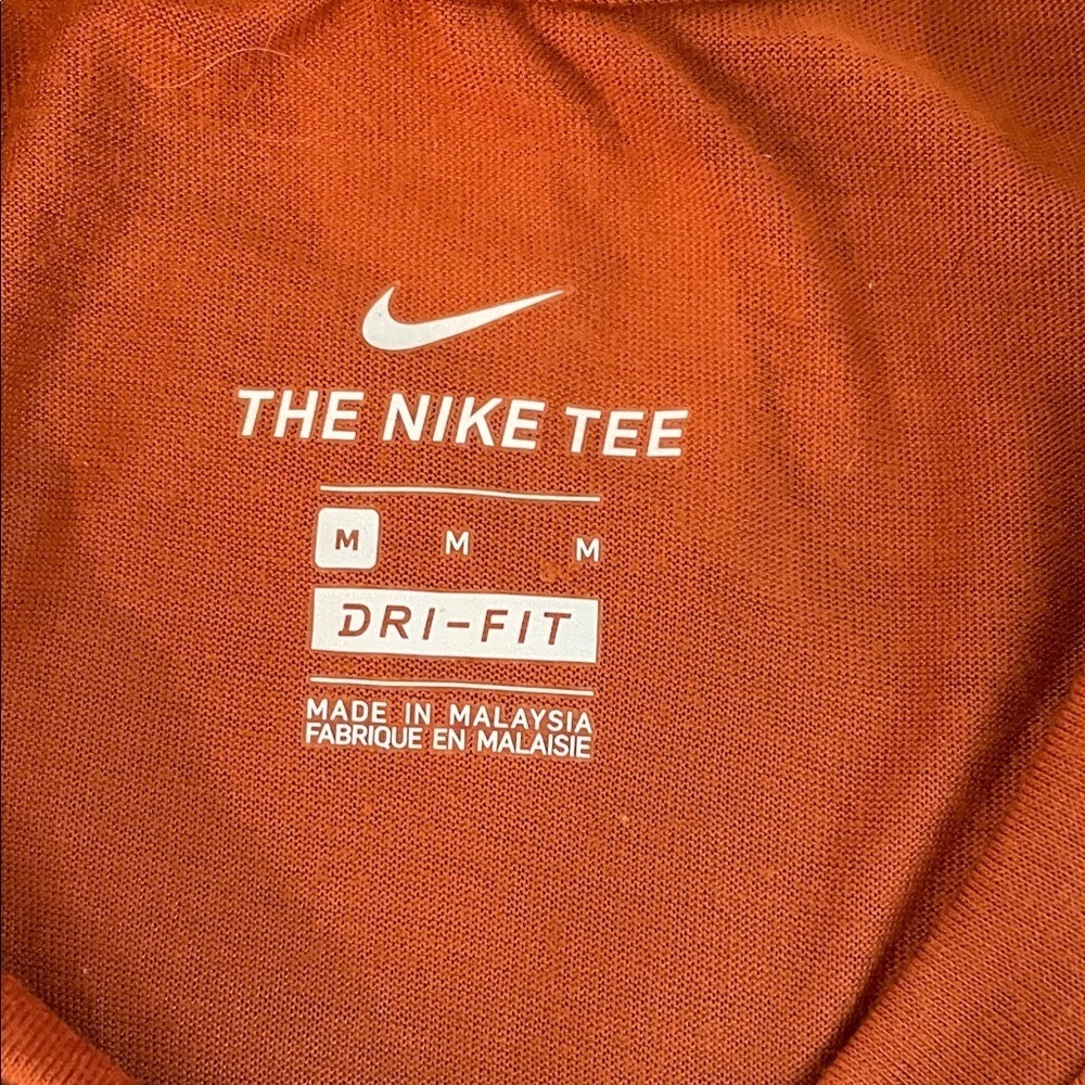 NWT Nike Dri-Fit Burnt Orange Longhorns Tee - Picture 2 of 6